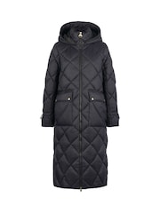 Barbour International® Boulevard Longline Quilted Black Jacket - Image 4 of 8