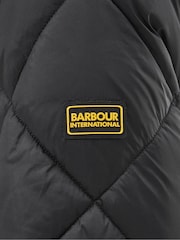 Barbour International® Boulevard Longline Quilted Black Jacket - Image 8 of 8