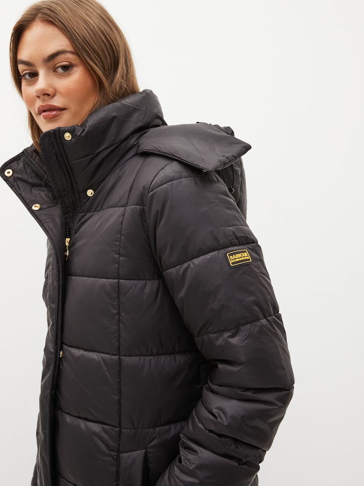 Buy Barbour International® Holmes Long Line Quilted Black Jacket