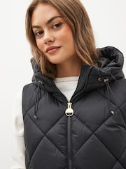 Barbour International® Bonneville Longline Quilted Black Gilet - Image 4 of 6