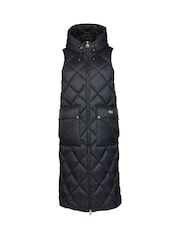 Barbour International® Bonneville Longline Quilted Black Gilet - Image 6 of 6
