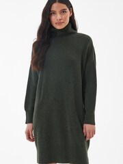 Barbour® International Holmes Knitted Green Dress - Image 2 of 8