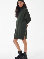 Barbour® International Holmes Knitted Green Dress - Image 4 of 8