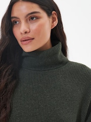 Barbour® International Holmes Knitted Green Dress - Image 5 of 8