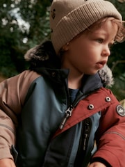 Blue Colourblock Waterproof Snowsuit (3mths-7yrs) - Image 4 of 10