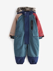 Blue Colourblock Waterproof Snowsuit (3mths-7yrs) - Image 5 of 10