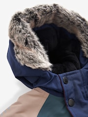 Blue Colourblock Waterproof Snowsuit (3mths-7yrs) - Image 7 of 10