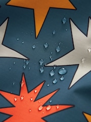 Navy Blue Star Waterproof Warm Padded Fleece Lined Puddlesuit (3mths-7yrs) - Image 9 of 9