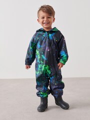 Galaxy Print Waterproof Fleece Lined Puddlesuit (3mths-7yrs) - Image 1 of 7
