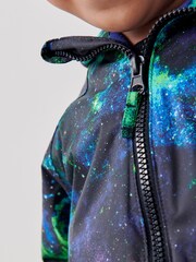 Galaxy Print Waterproof Fleece Lined Puddlesuit (3mths-7yrs) - Image 4 of 7