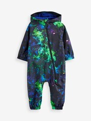 Galaxy Print Waterproof Fleece Lined Puddlesuit (3mths-7yrs) - Image 5 of 7