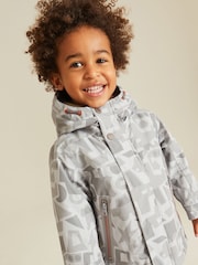لون محايد مطبوع - Waterproof Teddy Borg Fleece Lined Coat (3mths-7yrs) - صورة 1 من 9