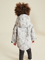 لون محايد مطبوع - Waterproof Teddy Borg Fleece Lined Coat (3mths-7yrs) - صورة 4 من 9