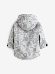 لون محايد مطبوع - Waterproof Teddy Borg Fleece Lined Coat (3mths-7yrs) - صورة 8 من 9