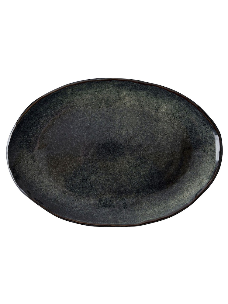Dutch Rose Green Oval Dish 40x28cm - Image 3 of 3