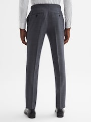 Reiss Navy Leadenhall Slim Fit Dogtooth Trousers - Image 5 of 5