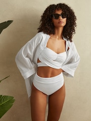 Reiss White Cristina Wrap Design Bikini Top - Image 3 of 6