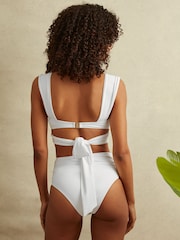 Reiss White Cristina Wrap Design Bikini Top - Image 4 of 6