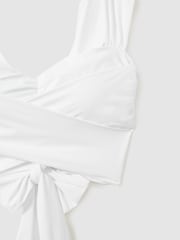 Reiss White Cristina Wrap Design Bikini Top - Image 5 of 6