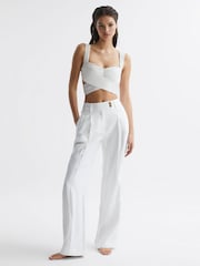 Reiss White Cristina Wrap Design Bikini Top - Image 6 of 6