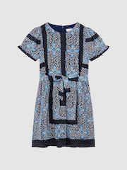 Vestido con estampado floral y mangas abullonadas Alianna de Reiss - Imagen 2 de 6