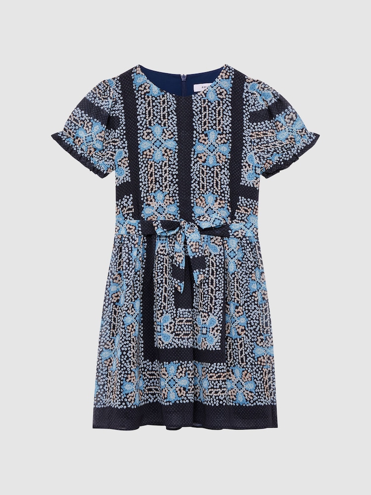 Vestido con estampado floral y mangas abullonadas Alianna de Reiss - Imagen 2 de 6