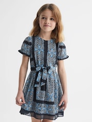 Vestido con estampado floral y mangas abullonadas Alianna de Reiss - Imagen 3 de 6