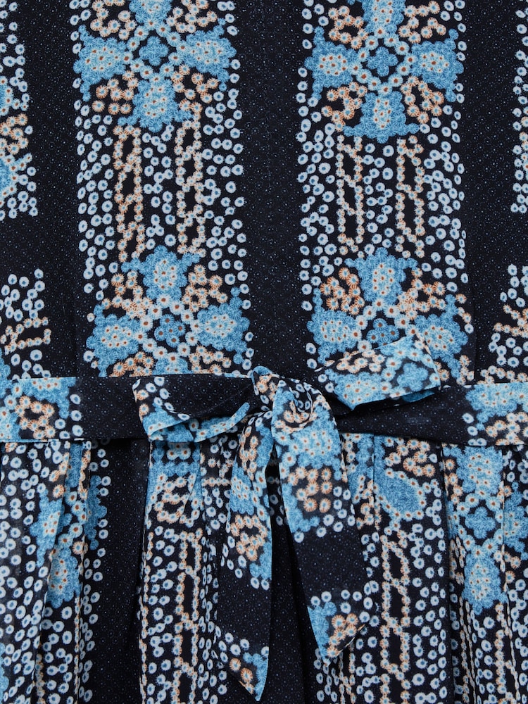 Vestido con estampado floral y mangas abullonadas Alianna de Reiss - Imagen 6 de 6