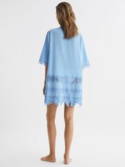 Reiss Blue Etta Embroidered Kaftan - Image 5 of 6