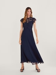 Monsoon Blue Louise Lace Maxi Dress - Image 1 of 4