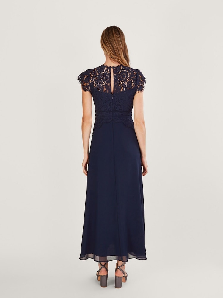 Monsoon Blue Louise Lace Maxi Dress - Image 2 of 4