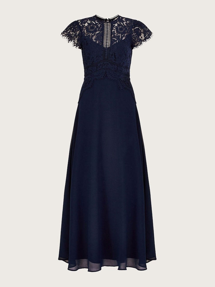 Monsoon Blue Louise Lace Maxi Dress - Image 4 of 4
