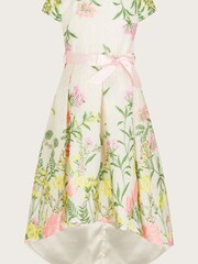Monsoon Natural Katharine Floral Jacquard Dress - Image 1 of 3