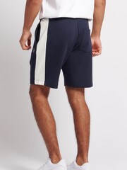 U.S. Polo Assn. Blue Mens Interlock Sports Side 100% Cotton Stripe Shorts - Image 2 of 5