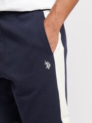 U.S. Polo Assn. Blue Mens Interlock Sports Side 100% Cotton Stripe Shorts - Image 3 of 5