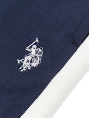 U.S. Polo Assn. Blue Mens Interlock Sports Side 100% Cotton Stripe Shorts - Image 5 of 5