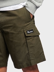 Penfield Green P Bear 100% Cotton Cargo Shorts - Image 4 of 7