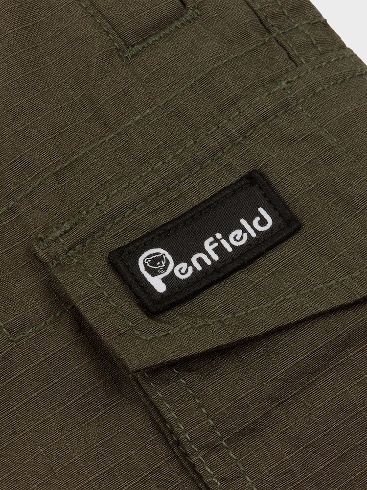Penfield Green P Bear 100% Cotton Cargo Shorts - Image 7 of 7