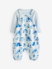 Pale Blue Jersey Baby Dungarees And Bodysuit (0mths-2yrs) - Image 4 of 6