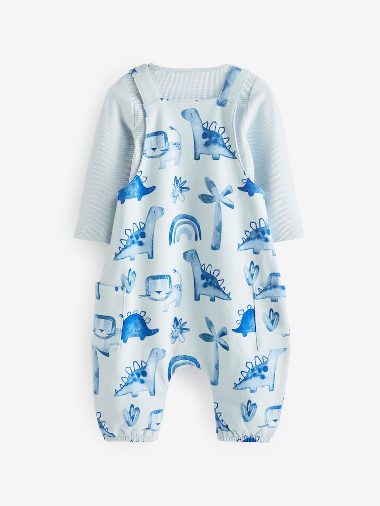 Pale Blue Jersey Baby Dungarees And Bodysuit (0mths-2yrs) - Image 4 of 6