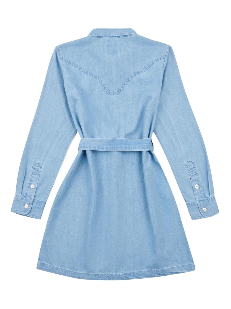 Lee Girls Blue long sleeves Western Dress - Image 2 of 4