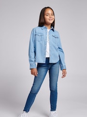 Lee Girls Blue Scarlett High Waist Jeans - Image 4 of 4