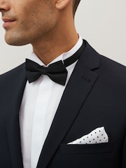 White/Black Single Cuff Occasion Shirt And Bow Tie Set - Image 5 of 8