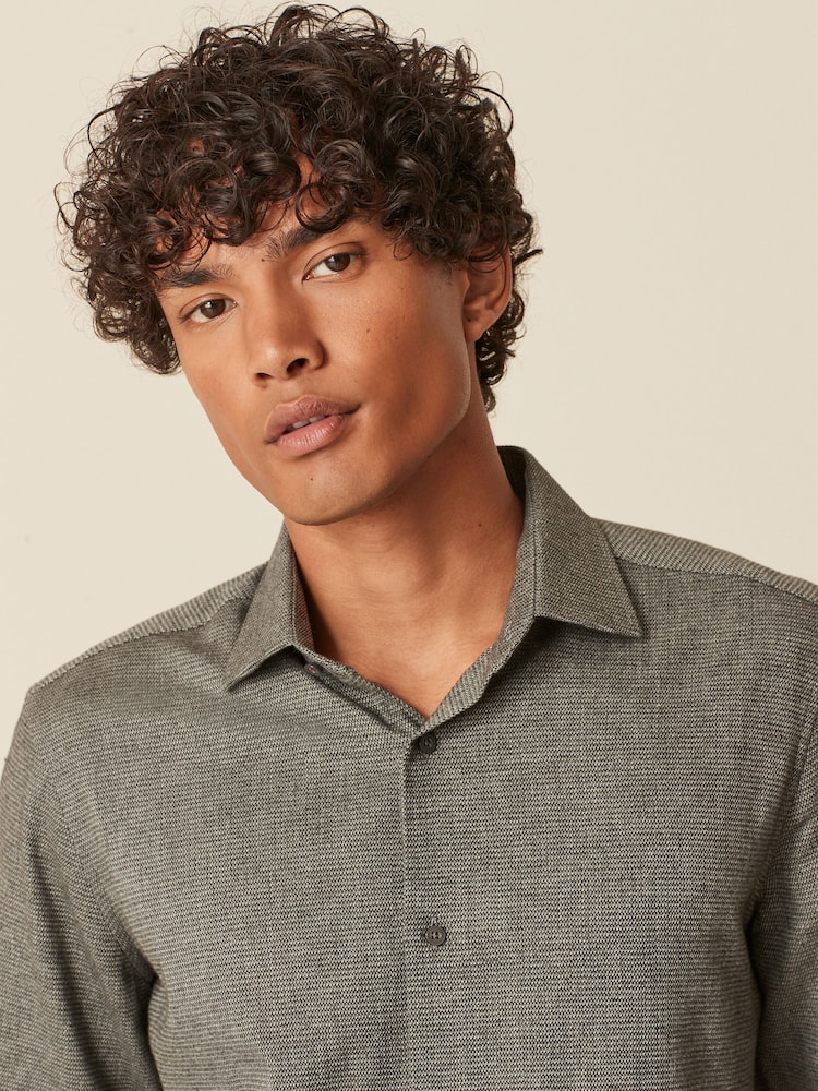 Grey Trimmed Shirt - Image 1 of 11