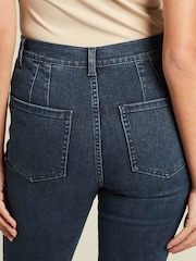 Inky Blue Single Button Lift, Slim & Shape Skinny Jeans - Image 4 of 6