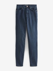 Inky Blue Single Button Lift, Slim & Shape Skinny Jeans - Image 5 of 6