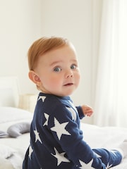 Navy Blue Star Knitted Baby 2 Piece Set (0mths-2yrs) - Image 2 of 6