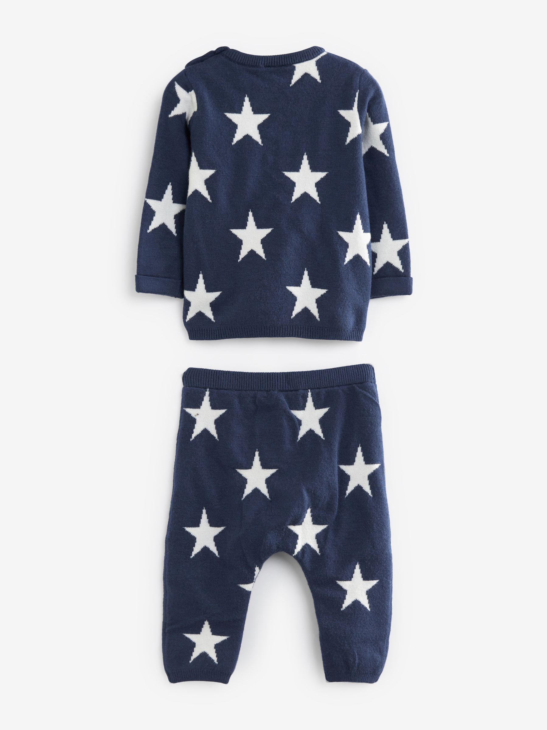 Kaufe Sie Sterne Marineblau 2 teiliges Babyset aus Strick 0 Monate bis 2 Jahre bei Next Deutschland