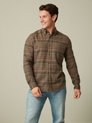 Light Brown Check Long Sleeve Shirt - Image 1 of 8