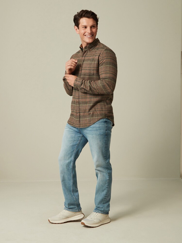 Light Brown Check Long Sleeve Shirt - Image 2 of 8